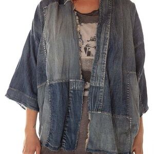 Magnolia Pearl Noriya Kimono Patchwork Denim Jacket